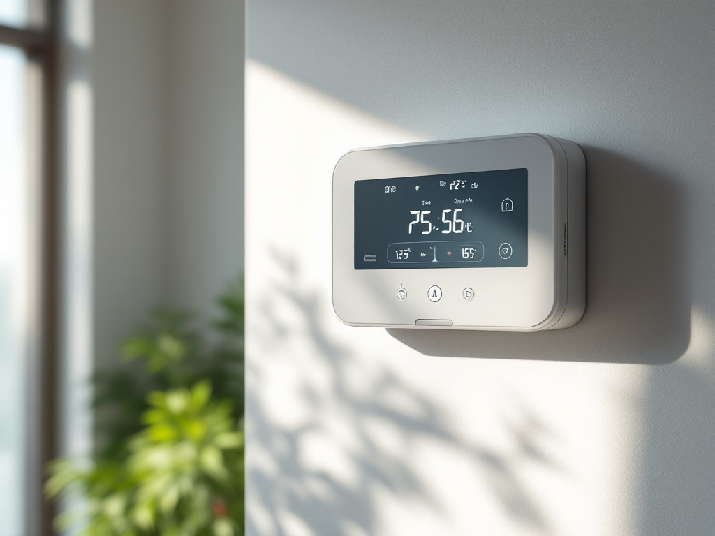 壁掛けの電力モニターに使用量や料金が表示されている様子