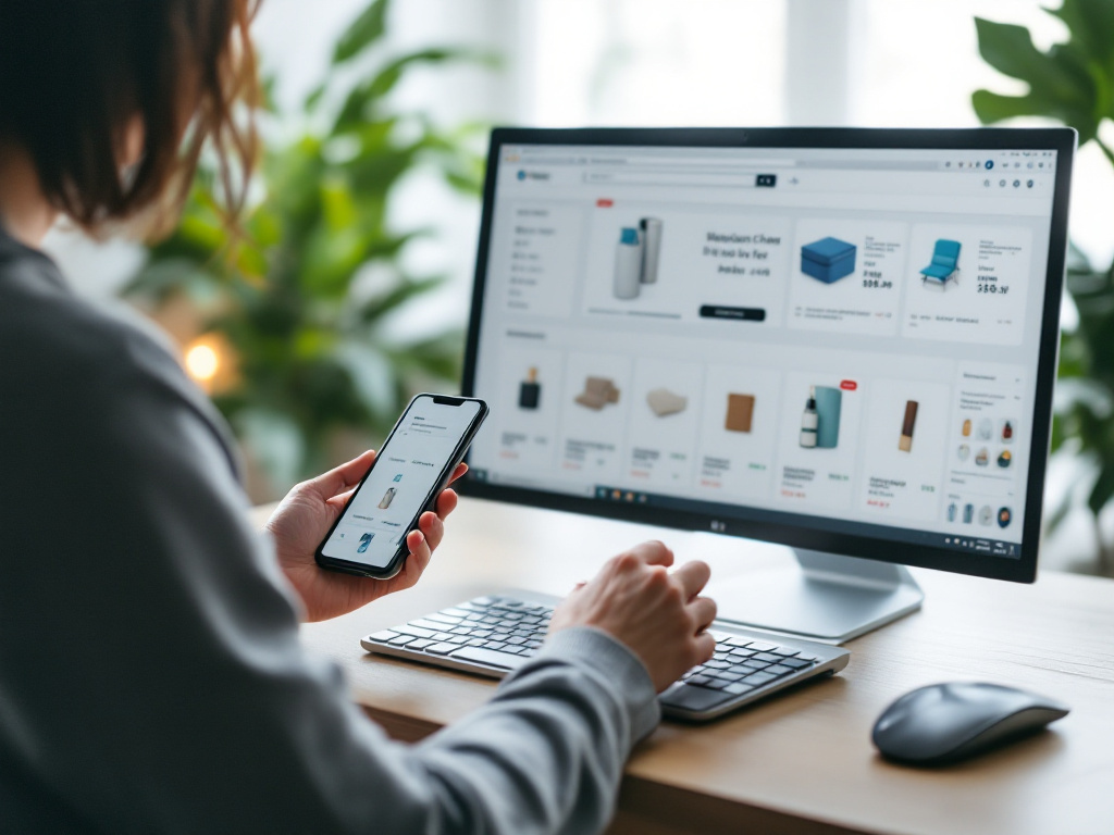 通販サイトで商品を探すイメージ